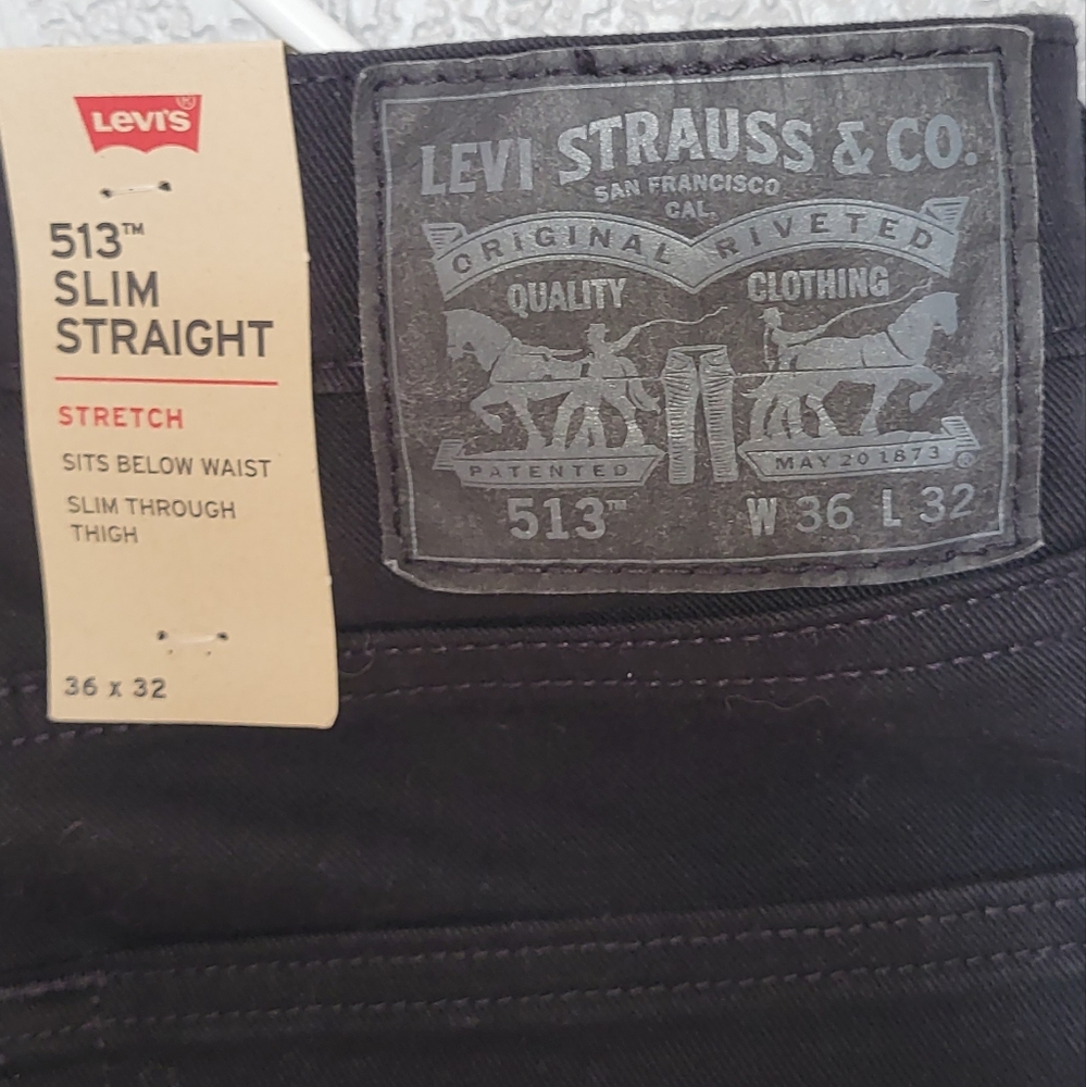 NWT MENS Slim Straight Silver Tab Levi's 36 x 32